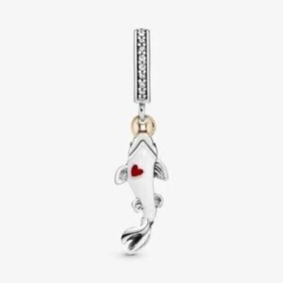 Pandora Good Fortune Carp Fish Dangle Charm - Picture 2 of 3